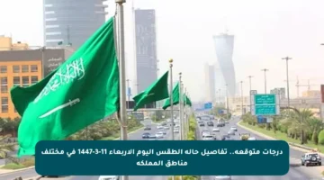 درجات متوقعة.. تفاصيل حالة الطقس اليوم الأربعاء 11-3-1447 في مختلف مناطق المملكة